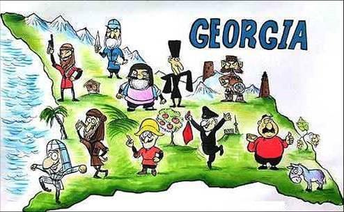 The many faces of Georgia (the peoples of Georgia in cartoons by Zaliko Sulakauri) - Georgia, Population, Nationality, Travels, Longpost