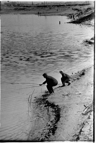 A park. Bridge over Ishim. Fishing. May 2, 1965, Tselinograd, Kazakhstan. USSR - My, Tselinograd, Astana, Nur-Sultan, Kazakhstan, Imams, Longpost, the USSR, Story