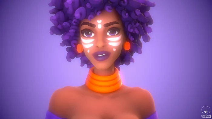 African - My, 3D, Computer graphics, Zbrush, Autodesk Maya, Girls, Afro, Longpost