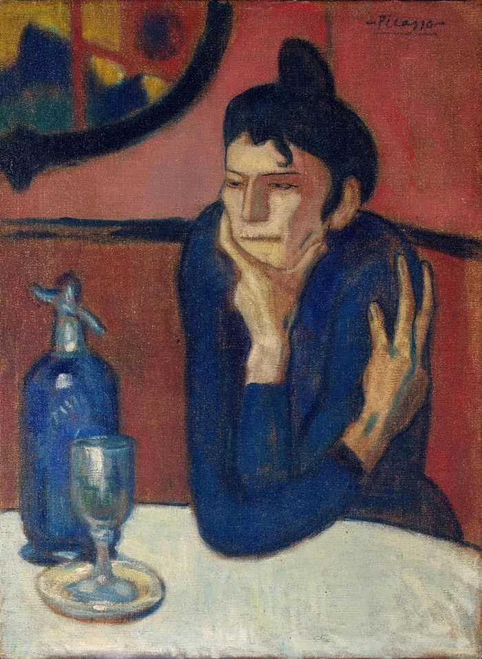 When you love absinthe and painting - My, Painting, Painting, Oil painting, Picasso, Absinthe, Alcohol, Art