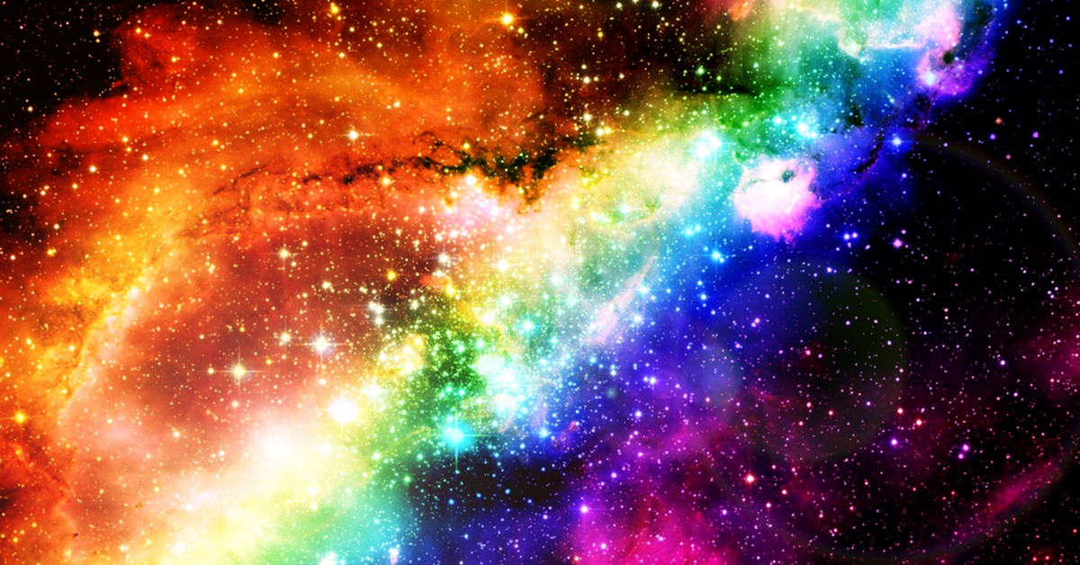 Цветной космос. Разноцветный космос. Космический фон. Разноцветная Галактика. Красочный космос.