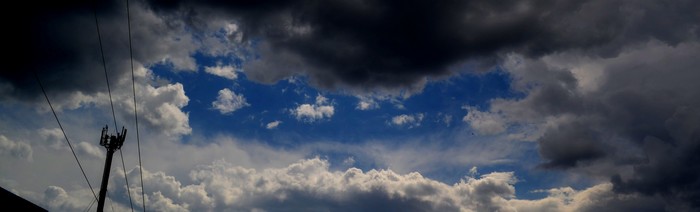 Clouds are white, clouds are black - My, The photo, I want criticism, Sky, The clouds, Clearance, Paints, Contrast