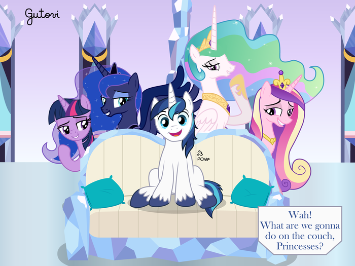     My Little Pony, Shining Armor, Princess Cadance, Princess Celestia, Princess Luna, Twilight Sparkle