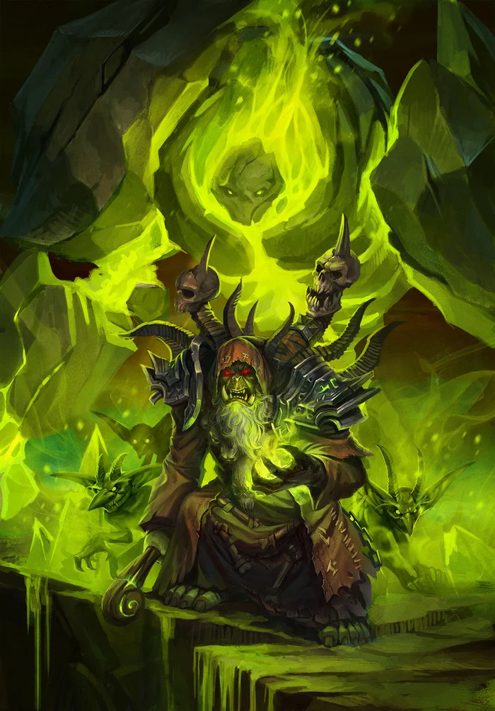 Gul'dan - Art, Fan art, World of warcraft, Guldan, Baklaher