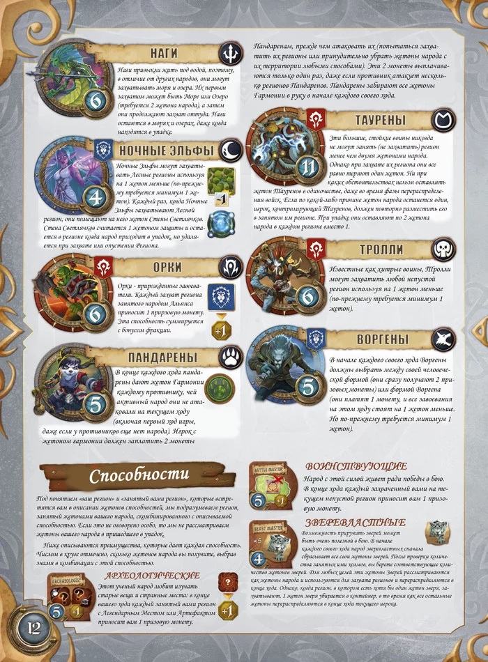 Rules of the board game Small World of Warcraft in Russian - My, Board games, Warcraft, Small world, Longpost, World of warcraft