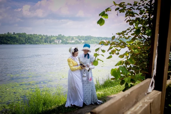 Summer promenade - My, Fashion, Empire, Historical reconstruction, Cosplay, Girls, Historical costume, Ples, Summer, Longpost