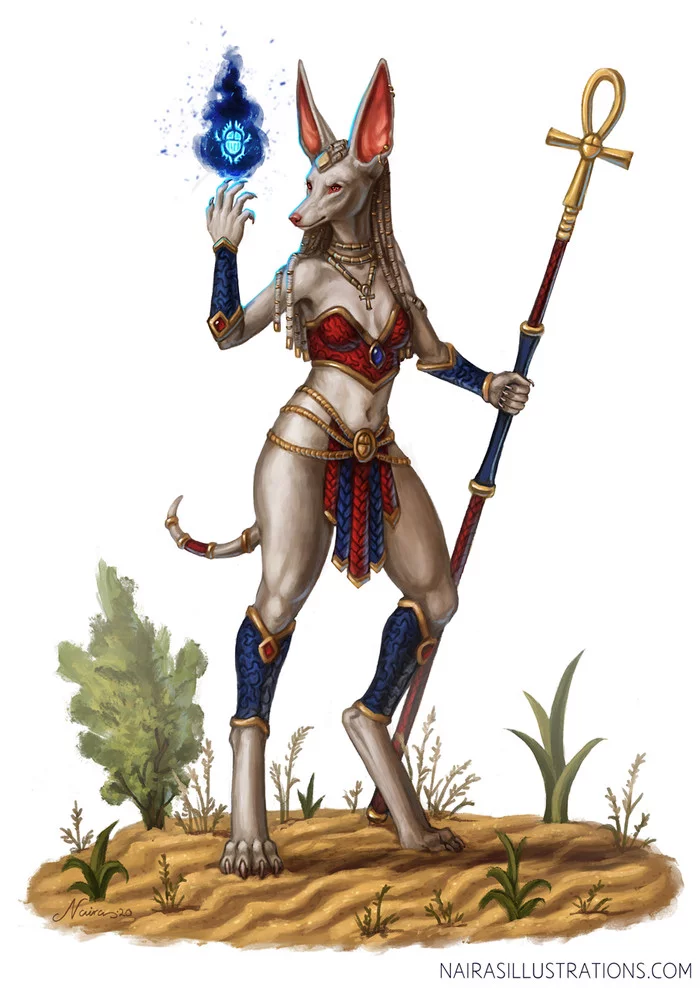 Karou - Furry, Art, Ancient Egypt, Naira, Magic, Furry edge