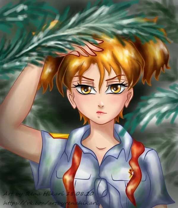 On patrol... - Endless Summer (visual novel), Visual novel, Alisa Dvachevskaya, Art, Humor, Zarnitsa