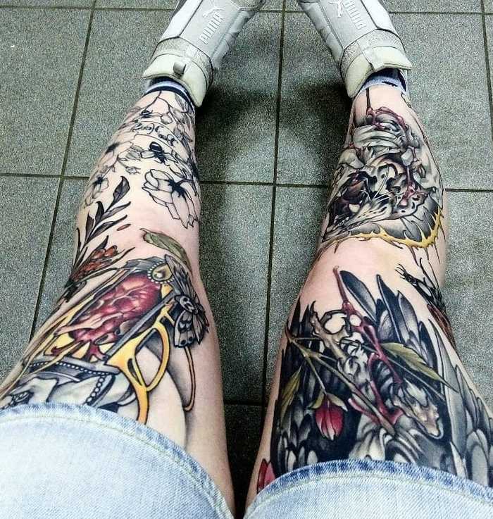 Whose legs?) - My, Tattoo, Girl with tattoo, Nizhny Novgorod