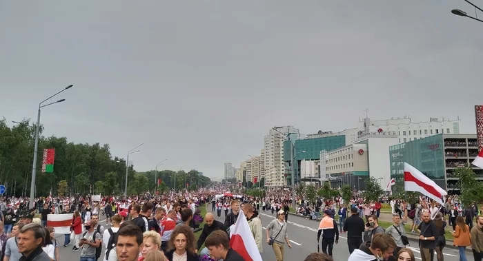 Minsk, 08/23/20 - My, Republic of Belarus, Rally, Protests in Belarus, Protest, Atmosphere, Video, Politics