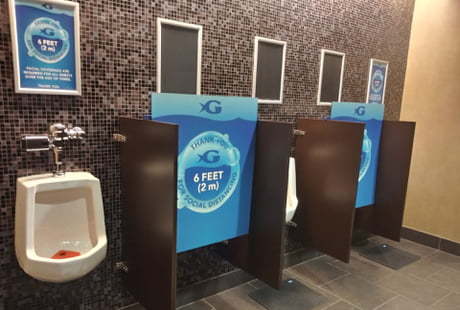 Finally, they began to observe the rules of the sacred urinal ... - Urinal, Toilet, Humor, Coronavirus, Distance, Social distance