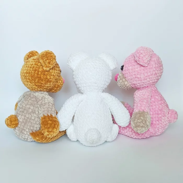 Teddy bears - My, Toys, Knitted toys, Teddy bear, Bears, Needlework without process, Video, Longpost, With your own hands, Needlework