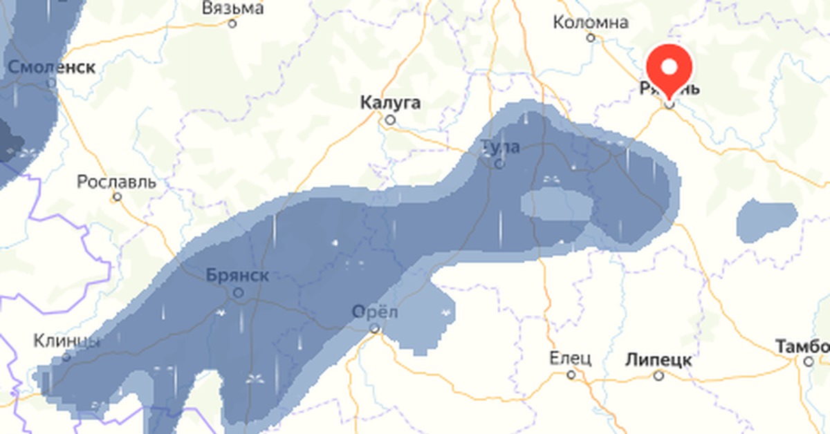 Карта осадков рязань на завтра. Карта осадков Рязань.