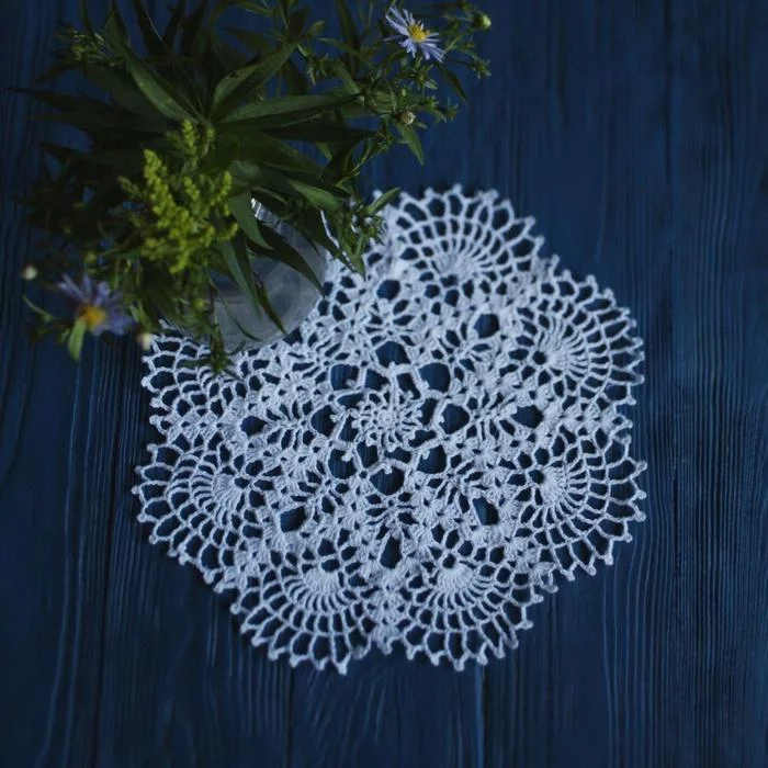 Napkin - My, Crochet, With your own hands, Needlework without process, Creation, Knitting, Napkins, Openwork