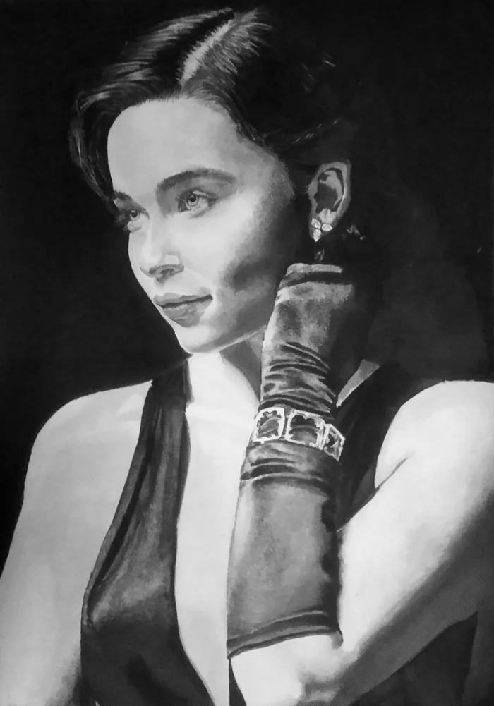 Celebrities - My, Emilia Clarke, Portrait by photo, Acrylic, Actors and actresses, Celebrities, Beautiful girl