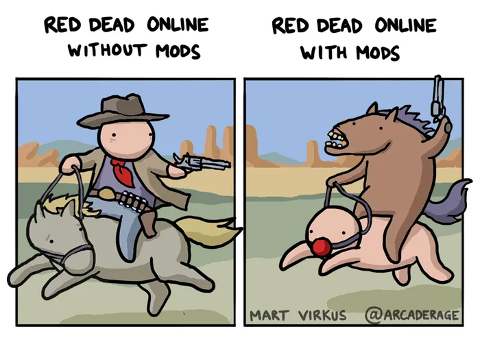 Red Dead Online without mods / with mods - Red dead redemption, Online, Fashion, Games, Computer games, Mart Virkus, Comics