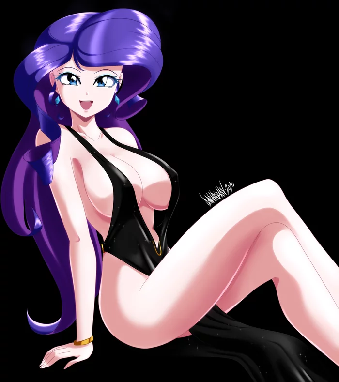 New dress - NSFW, My Little Pony, Хуманизация, Rarity, Danmakuman, MLP Edge