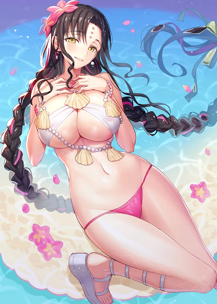 Sesshouin Kiara - NSFW, Anime, Anime art, Fate, Fate grand order, Kiara Sessyoin, Swimsuit, Breast
