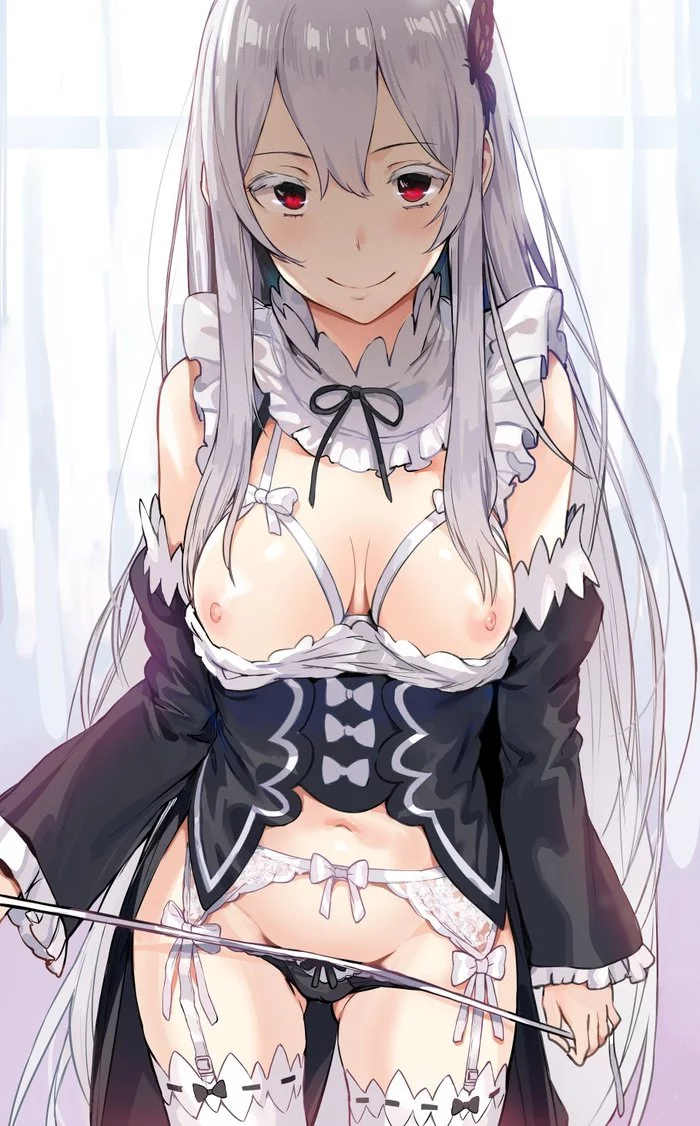 Echidna - NSFW, Re: Zero Kara, Echidna, Anime art, Anime, Art, Breast, Pantsu, Housemaid