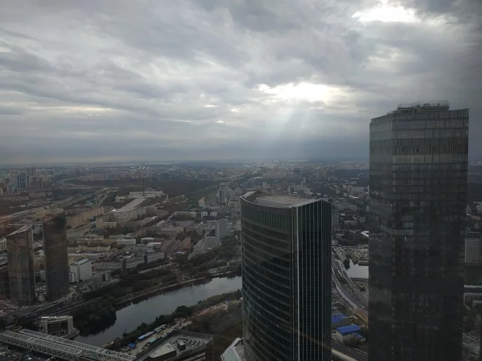 Photo from Federation Tower. Xiaomi Redmi Note 5 - My, Mobile photography, The photo, Tower Federation, Moscow City, Moscow