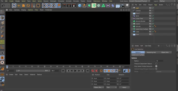 Who works in Cinema 4D, after installation there is a black screen in the work area - Cinema 4d, Screen, Video editor