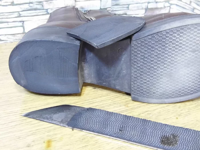 Non-slip heel on smooth heel - My, Shoe repair, Heels, Mat, Longpost