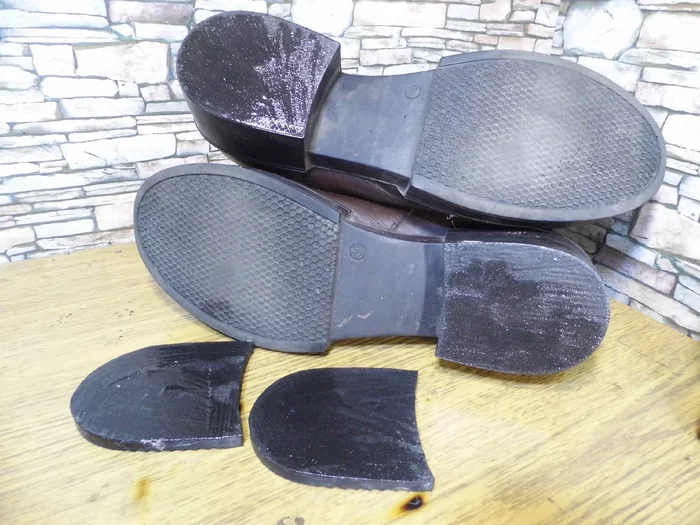 Non-slip heel on smooth heel - My, Shoe repair, Heels, Mat, Longpost