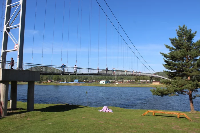 Suspension bridge in Shamanka (Irkutsk region) - My, Baikal, Irkutsk region, Travel across Russia, sights, Suspension bridge