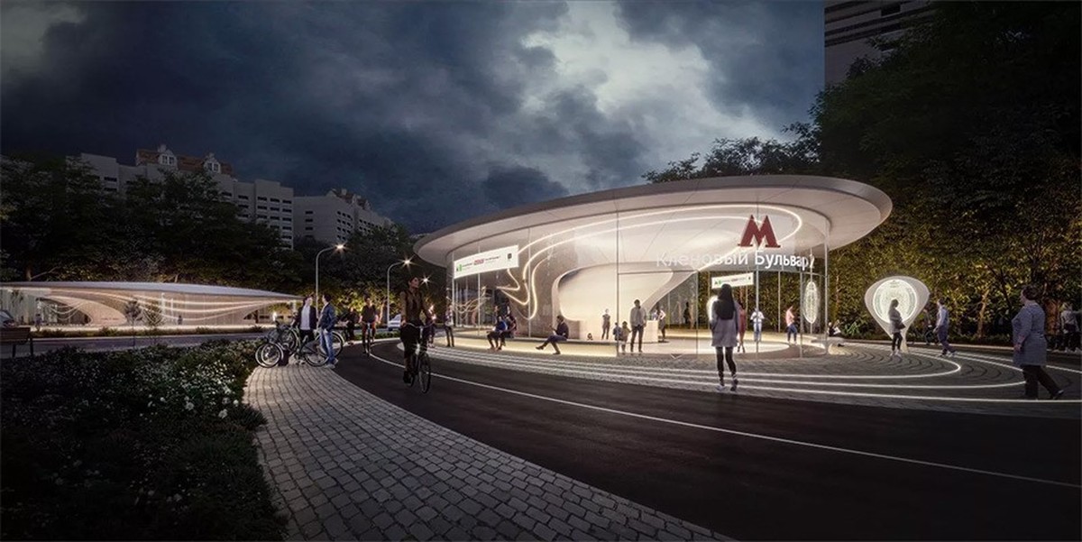 Metro station Klenovy Bulvar 2 in Moscow will be implemented according to the project of the architectural bureau Zaha Hadid - 
