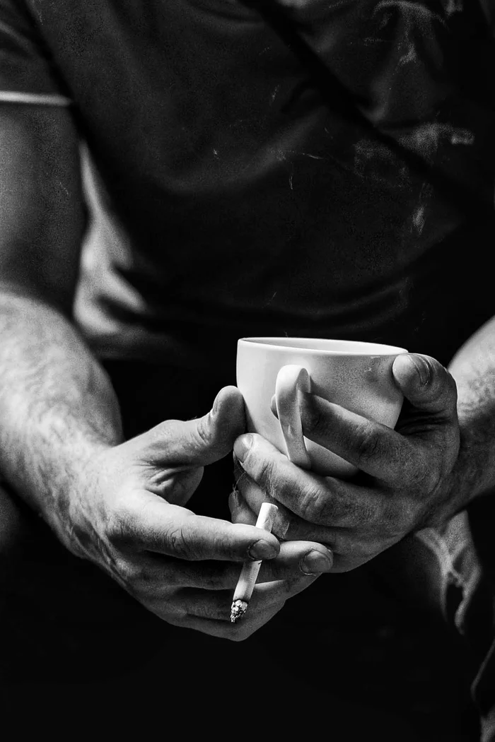 Coffee and cigarette - My, Mobile photography, The photo, Kharkov, Coffee, Cigarettes