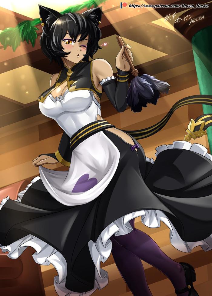 Kali Belladonna , RWBY, Anime Art, Animal Ears, , Hosen Hocen, , Kali Belladonna