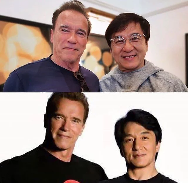 Older, but still as good - Jackie Chan, Arnold Schwarzenegger, The years go by, 90th, Stars, Actors and actresses, It Was-It Was, Celebrities