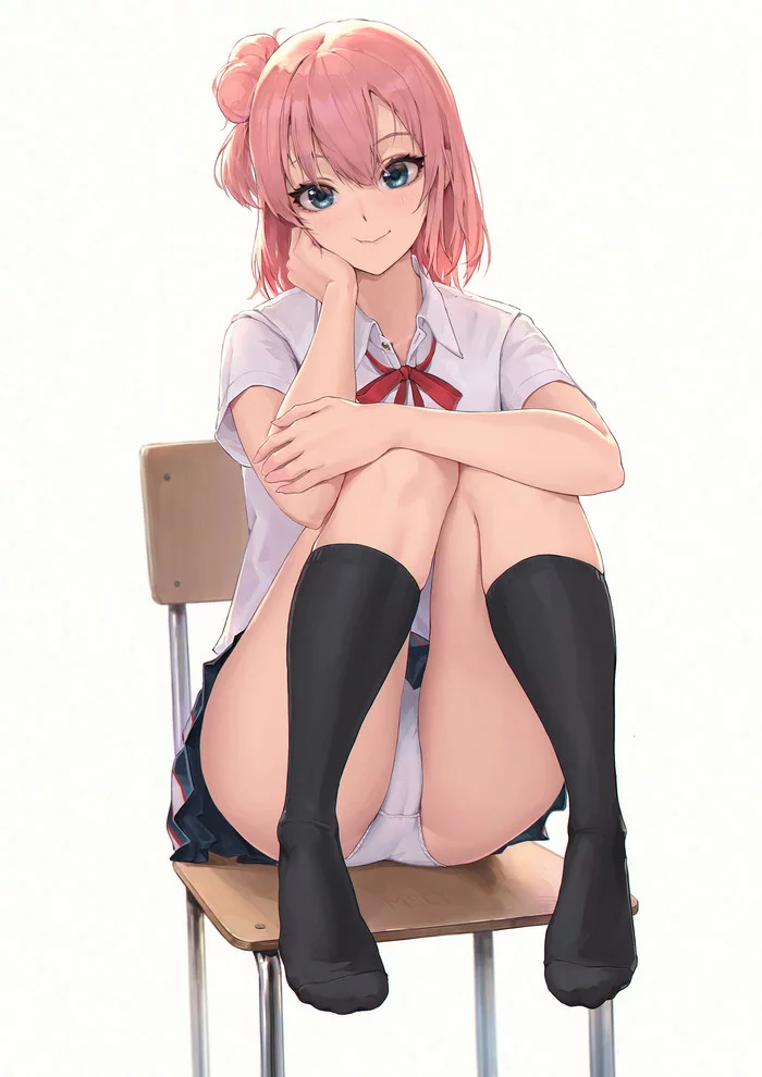 Yui Yuigahama - NSFW, Art, Anime, Anime art, Oregairu, Yuigahama Yui, Erotic, Underwear, Upskirt, Pantsu