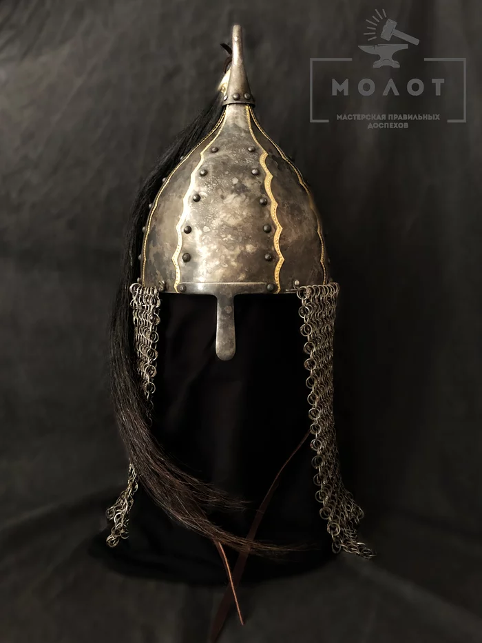 Version of the helmet from Kamyanets-Podilskyi - My, Hammer, Helmet, Version, Reconstruction, Armor, Longpost