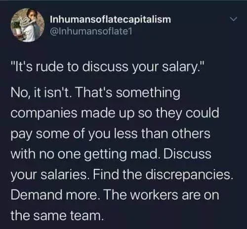 Another capitalist conspiracy - Twitter, 9GAG, English language, Salary