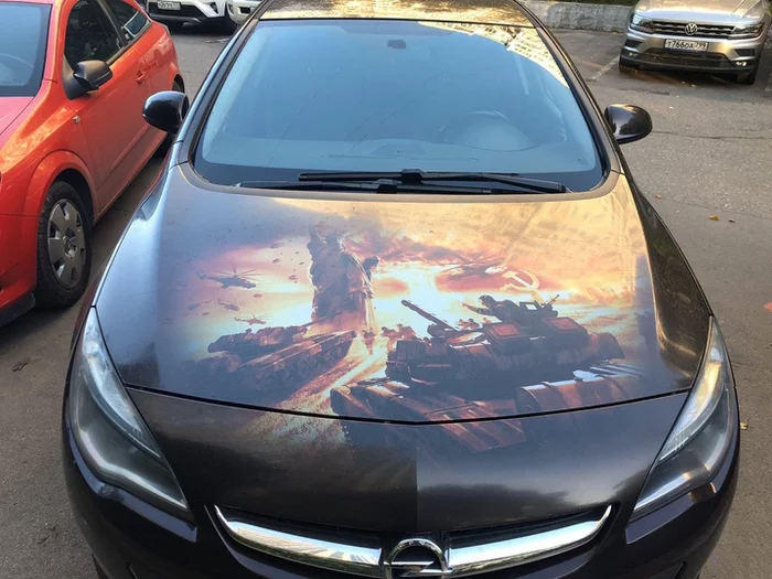 Smartly - Opel, Auto, Airbrushing, the USSR, Statue of Liberty, Tanks, Nuclear explosion, Helicopter