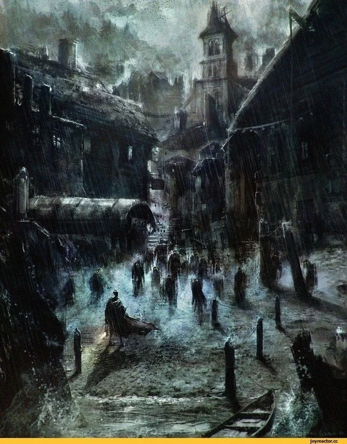 Darkness over the forgotten city - My, Howard Phillips Lovecraft, Town, Kripota, Demon, Horror, Longpost, Mat