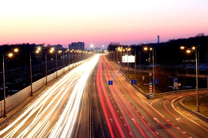 Long exposure - My, The photo, Long exposure, Highway, Light