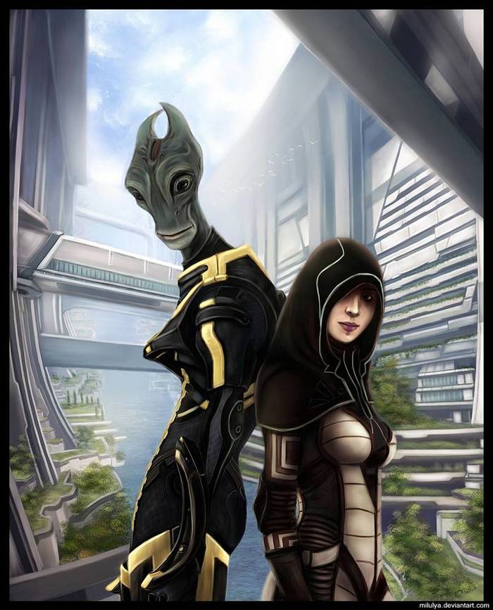 Partnership - Mass effect, Art, Milulya, Kasumi Goto, Drawing