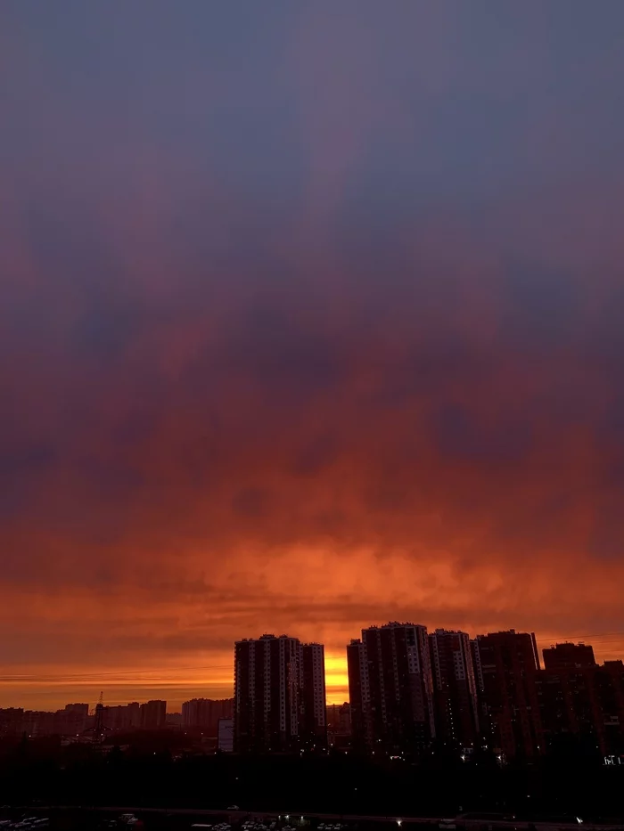 And from our window the morning beauty is visible - My, dawn, View from the window, Good morning