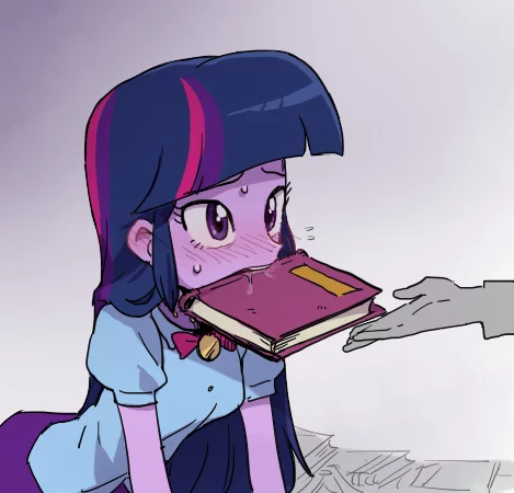 Твайлайт даже в другом мире любит книги - My Little Pony, Twilight sparkle, Equestria Girls, Baekgup