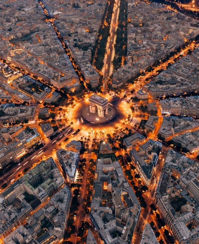 Paris from a bird's eye view - France, Paris, View from above, beauty, The photo