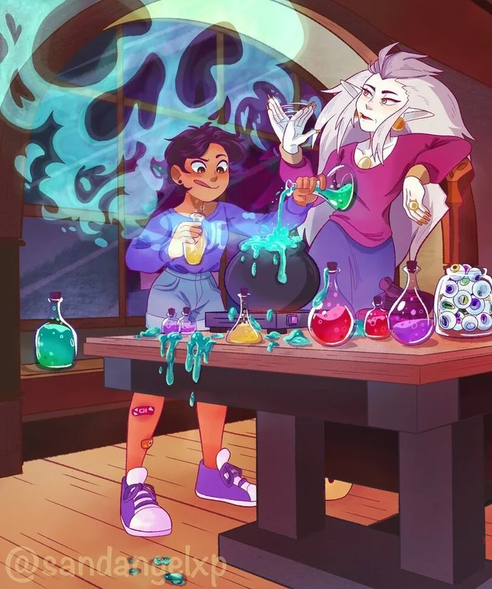 Potions lessons - Art, Animated series, Walt disney company, The owl house