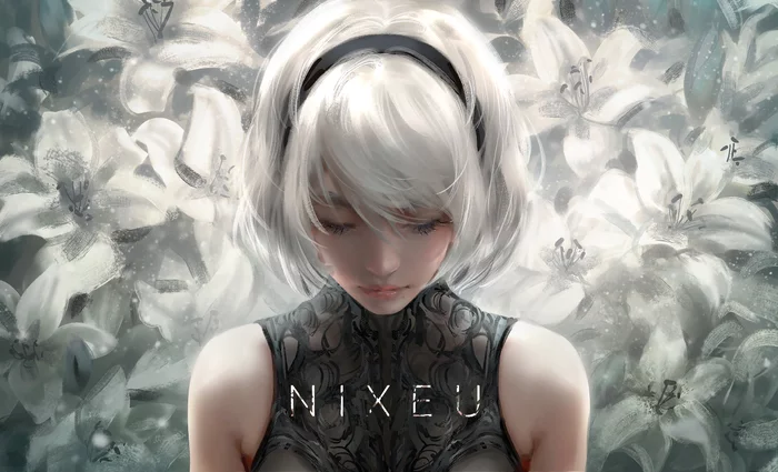 Yorha 2B - NIER Automata, Yorha unit No 2 type B, Art, Games, Nixeu