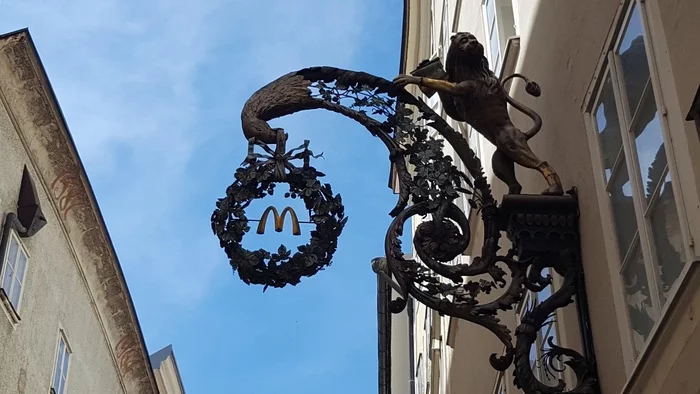 McDuck in Austria - McDonald's, Signboard, Cultural heritage, Austria, Salzburg