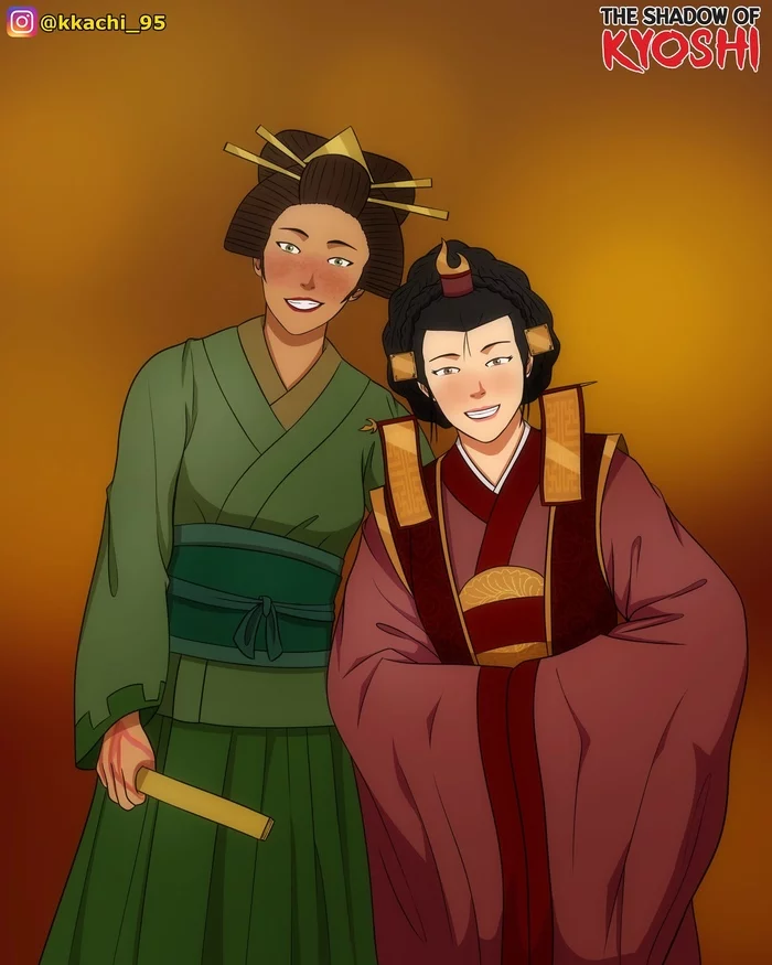Kyoshi and Rangi got married and lived happily ever after. By kkachi95 - Avatar: The Legend of Aang, Kyoshi, Rangi, The Rise of Kyoshi, The Shadow of Kyoshi, Longpost