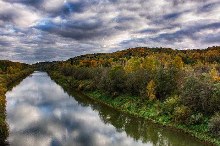 Осень в средней полосе - Моё, Фотография, Дорога, Осень, Nikon d7100, HDR, Длиннопост, Река, Профессиональная съемка