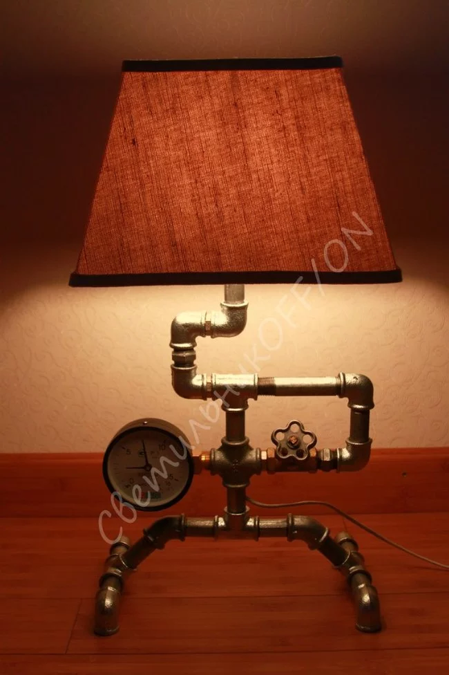 Table lamp - My, Desk lamp, With your own hands, Loft, Лампа