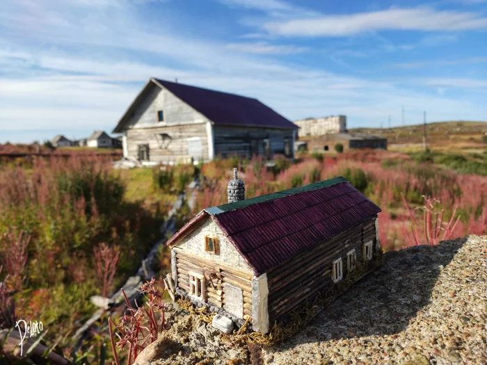 Miniature house from nature - My, Needlework without process, Handmade, Souvenirs, Friday tag is mine, House, Diorama, Scale model, Longpost
