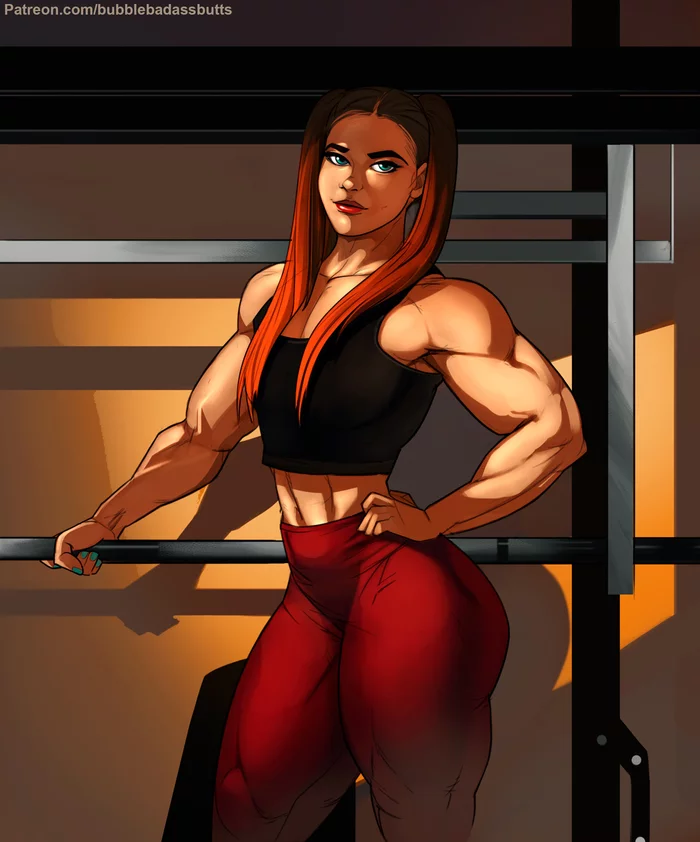 BubbleBadassButts art selection - NSFW, Strong girl, Muscleart, Art, She-Hulk, She-Venom, Booty, Longpost